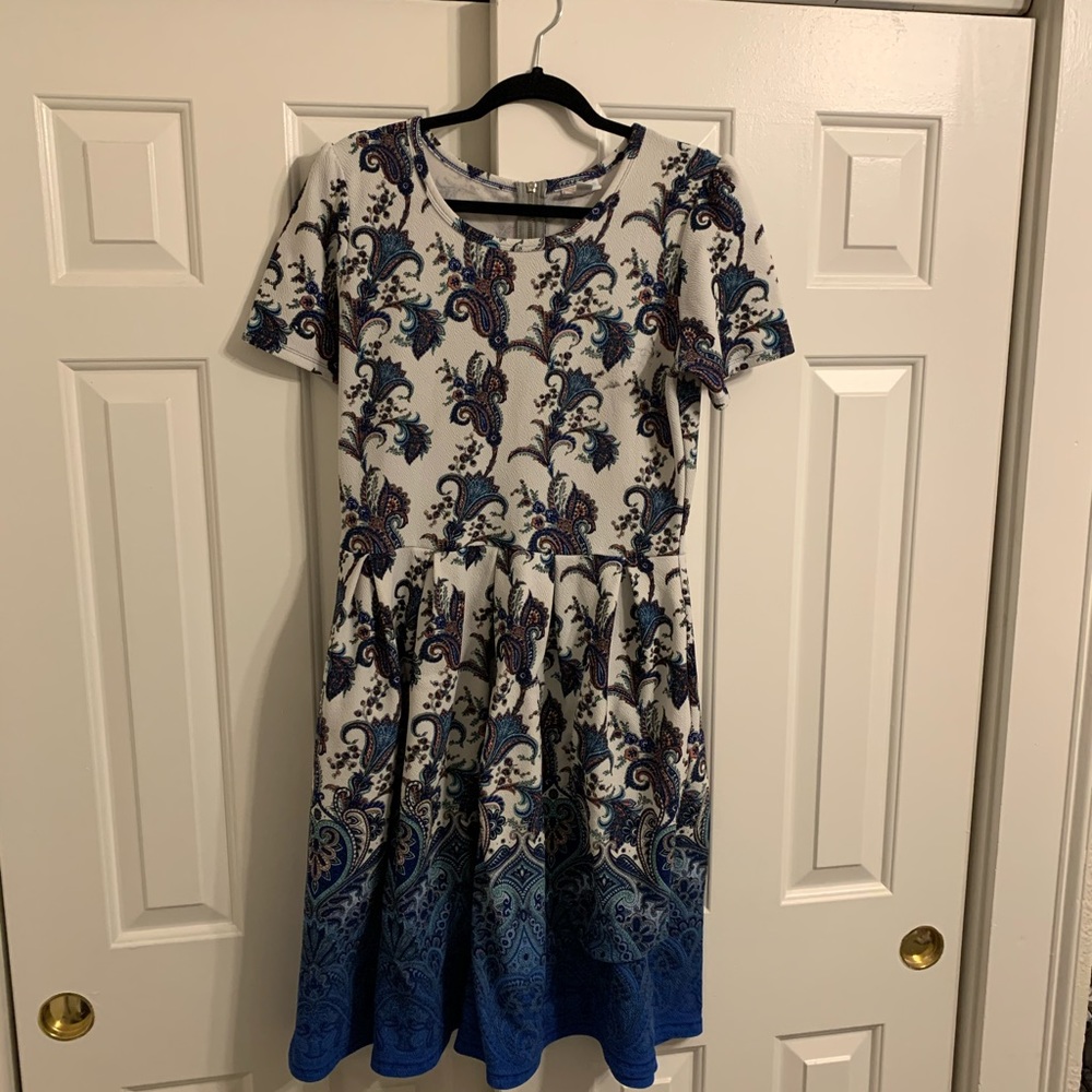 Dip-Dyed LulaRoe Amelia Dress size XL